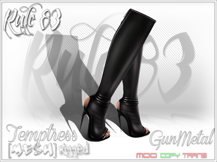 R.83 - (GunMetal) Temptress Boots