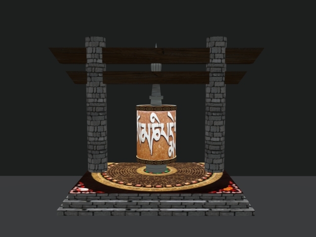 Prayer wheel 3 menu controlled
