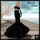 SAS - Amanda Black Gown (Mesh)