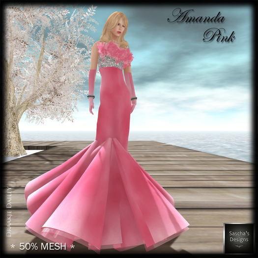 SAS - Amanda Pink Gown (Mesh)