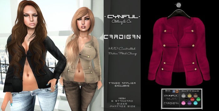 [Cynful] Cardigan - Hotpink