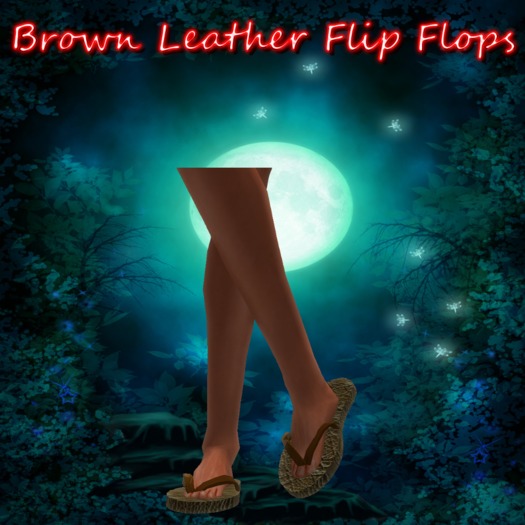 Brown Leather Flipflops