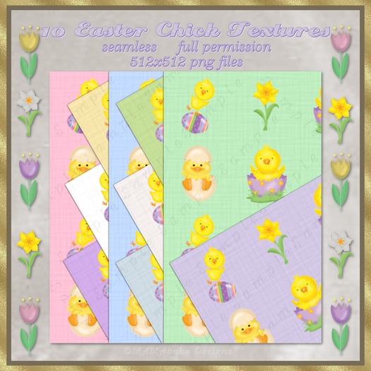10 Easter Chick Textures x