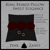 Sweet Elegance - Ring Bearer Pillow - Goth/Red