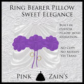 Sweet Elegance - Ring Bearer Pillow - Purple