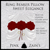 Sweet Elegance - Ring Bearer Pillow - Red