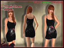 *SY* black mini dress with rose [Nr. 1515 Parcel]