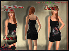 *SY* black mini dress with rose [Nr. 1515 DeMo Parcel]
