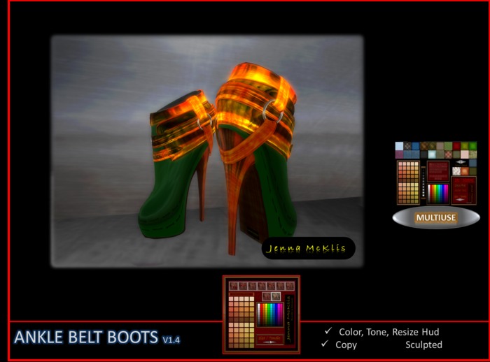 Hi Heel Belts Ankle Boot V1.4 BOX