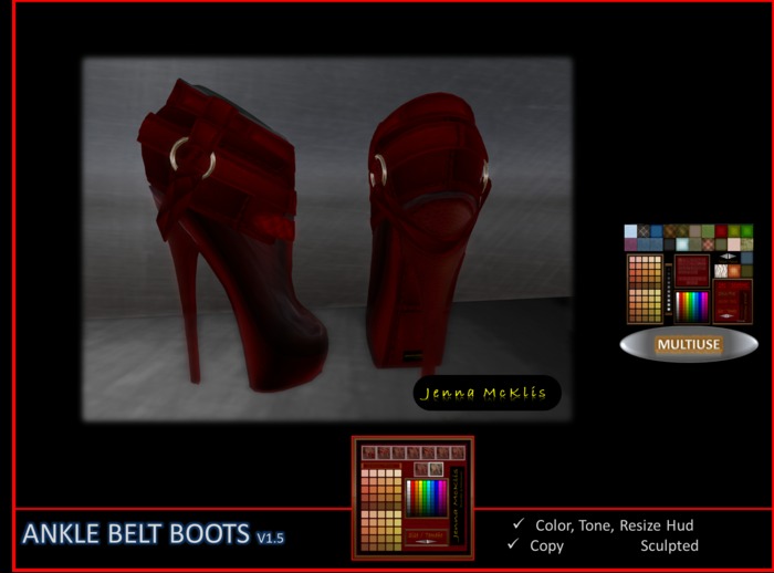 Hi Heel Belts Ankle Boot V1.5 BOX