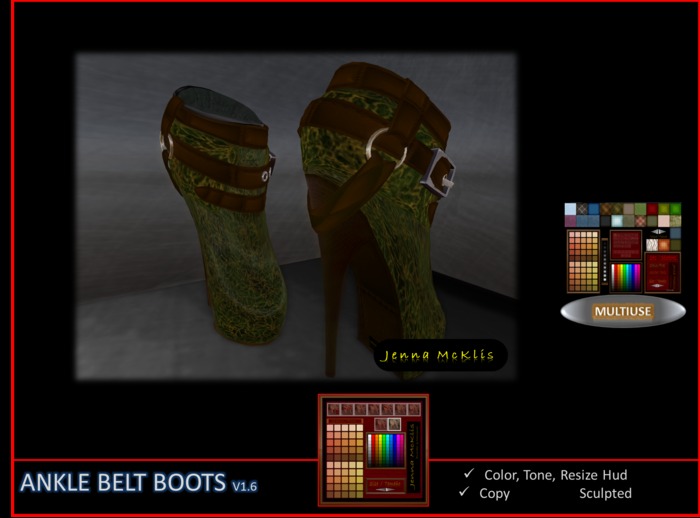 Hi Heel Belts Ankle Boot V1.6 BOX