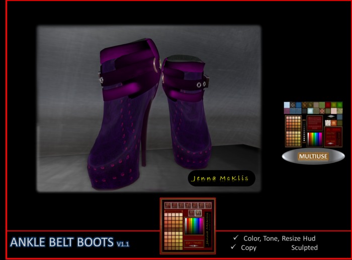 Hi Heel Belts Ankle Boot V1.1 BOX
