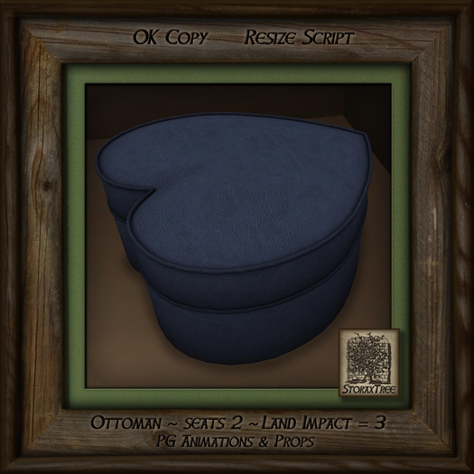 Modern Heart Ottoman h