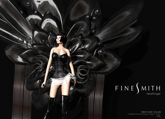 FINESMITH HeartAngel black