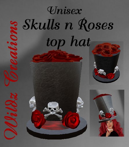 Skulls n Roses Top Hat Box