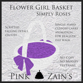 Simply Roses - Flower Girl Basket - Purple [Boxed]