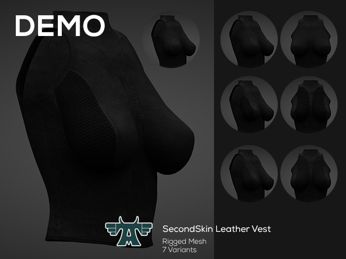 Twisted Angels - SecondSkin Leather Vest - DEMO