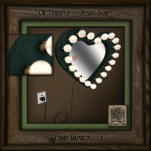 Modern Glam Heart Mirror L