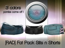 [RAD] Fat Pack Slits n Shorts 3 Colors