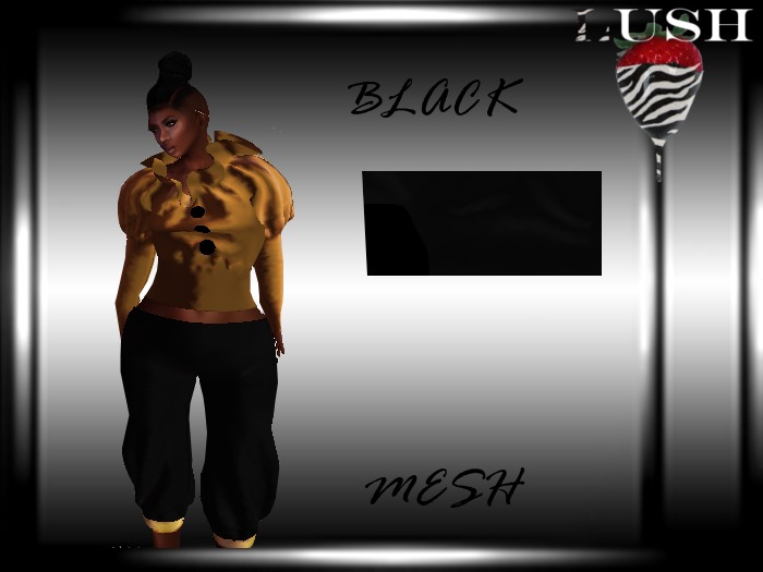 **LUSH** blk n gold mesh victorian shirt