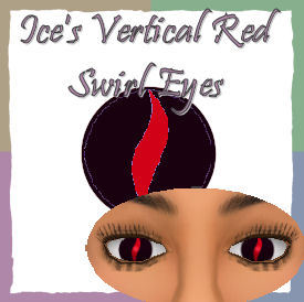 Ice's Vertical Red Swirl Eyes