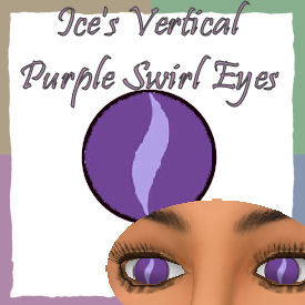 Ice's Vertical Purple Swirl Eyes