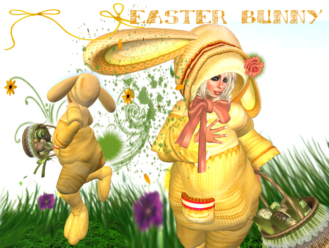 *EASTER BUNNY* yellow (Boxed)