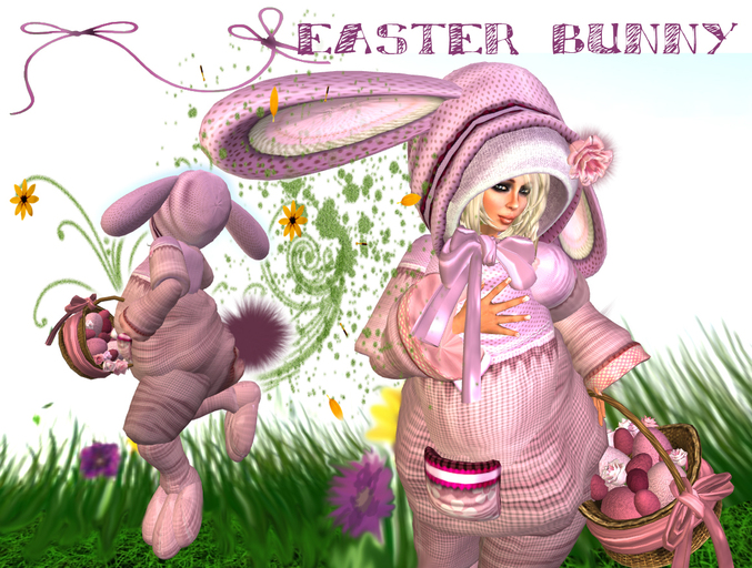 *EASTER BUNNY* pink (Boxed)