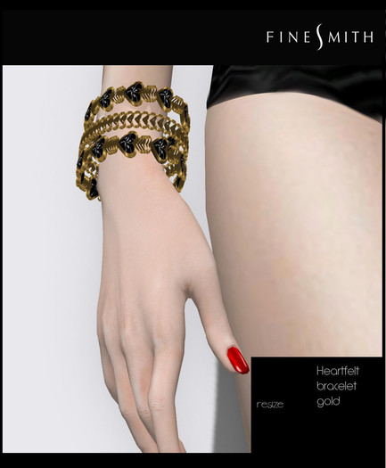 heartfelt bracelet gold