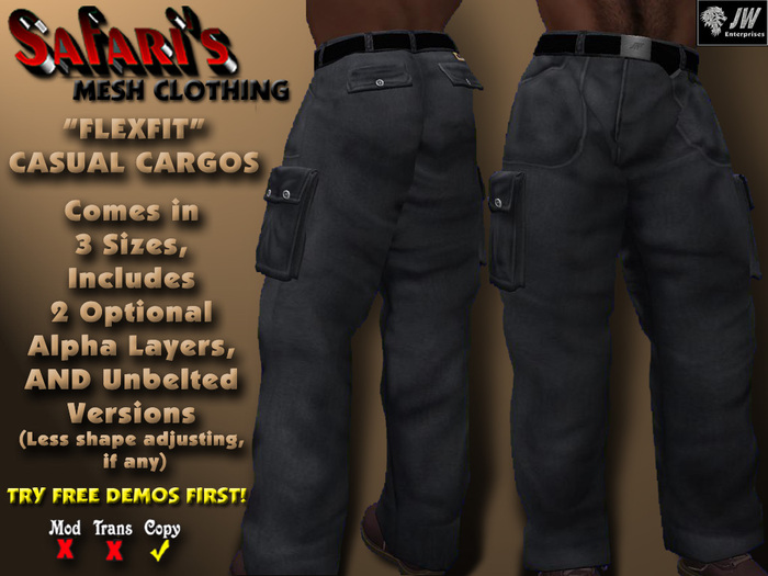 Safari's "FlexFit" - Men's Cargo Pants (Gray)