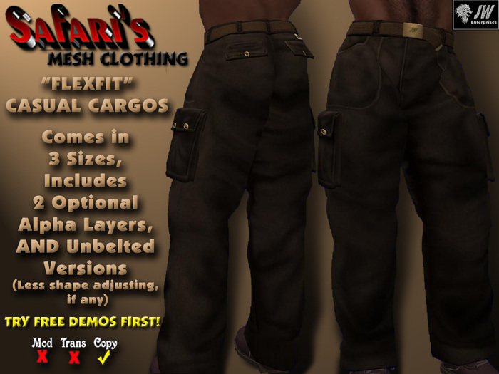 Safari's "FlexFit" - Men's Cargo Pants (Brown)