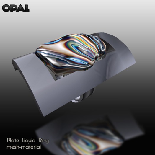 {Opal}Plate Purple Crystal Ring