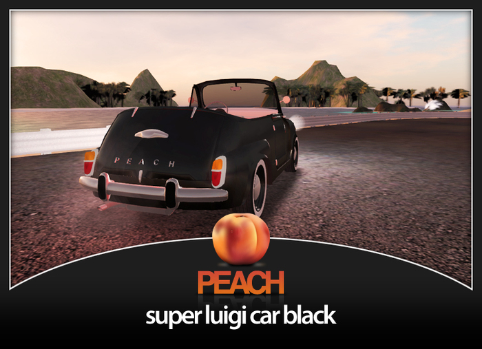 PEACH - super Luigi cabrio car black