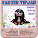Easter bunny tipjar black