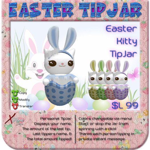 Easter Kitty TipJar