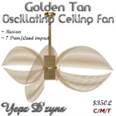 Golden Tan Ocillating Fan [boxed]