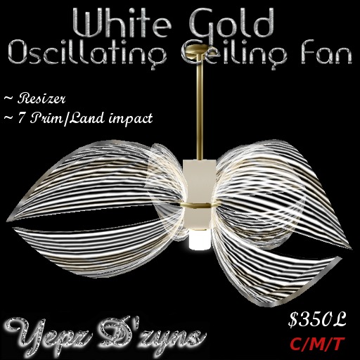 White Gold Ocillating Fan [boxed]