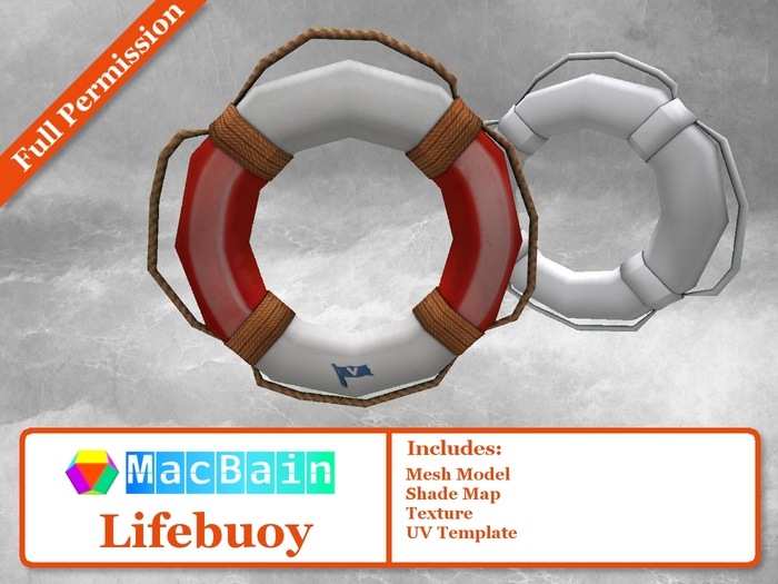 Lifebuoy - Mesh Object - Full Permission