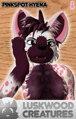 Luskwood Hyena Furry Avatar - Pinkspot Female