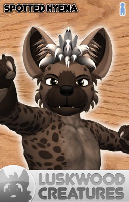 Luskwood Hyena Furry Avatar - Spotted Male