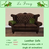 Le Frog* Leather Sofa London