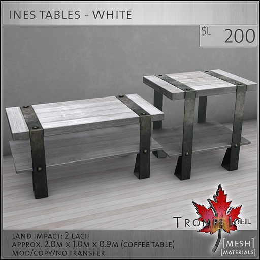 Trompe Loeil - Ines Tables Natural [mesh]