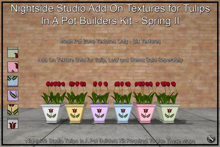 Nightside Studio Add On Textures For Tulips In A Pot Mesh Builders Kit - SPRING II