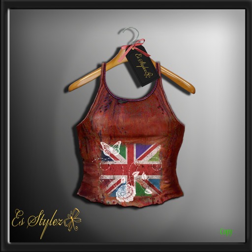 ~*Es Stylez - UK Flag Grunge Tank _Red
