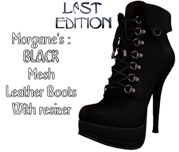 Morgane's BLACK Mesh Boots