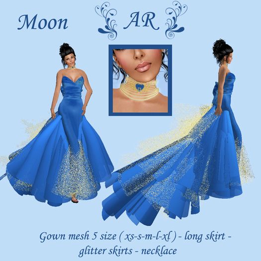 Moon Blue - Formal Gown