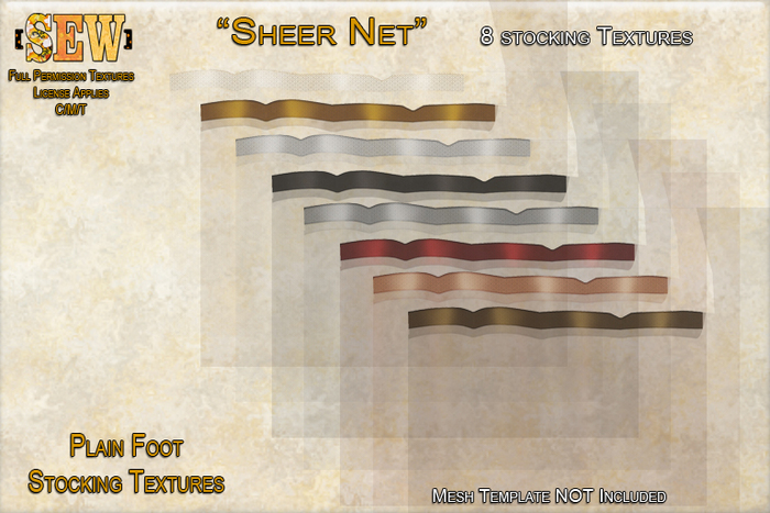 Second Life Marketplace - [SEW] Full Perm Textures - Stockings - Sheer ...