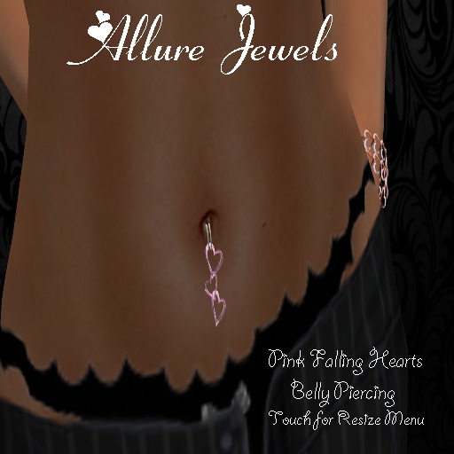 (AJ) Falling Hearts Belly Piercing