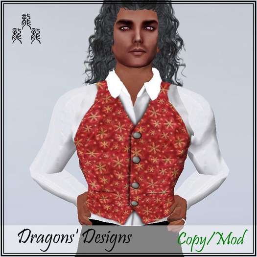 RedGoldSnow- Vest-Dragons' MENS///