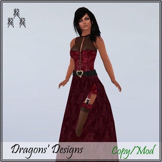 ValentineVelvet-CorsetGown-Dragons' (Formal Flair Hunt Item)
